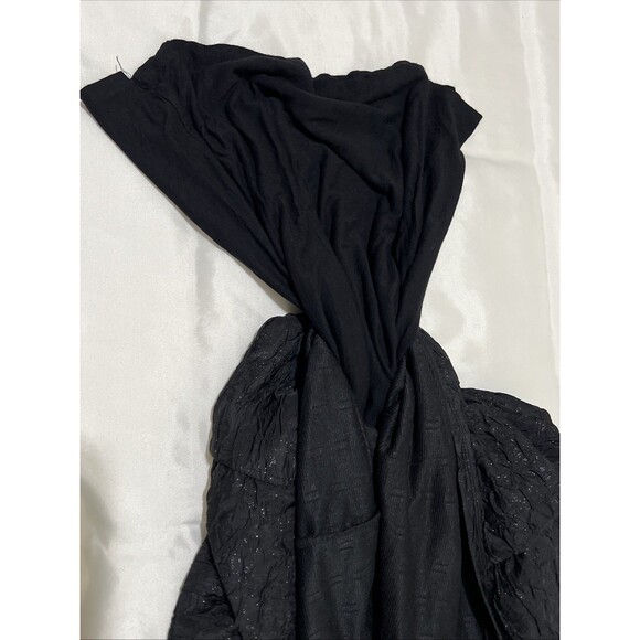 FREE PEOPLE Black Sparkle Sewn Beaded Lined Party Dress Going Out Scoop Back L - Picture 16 of 16